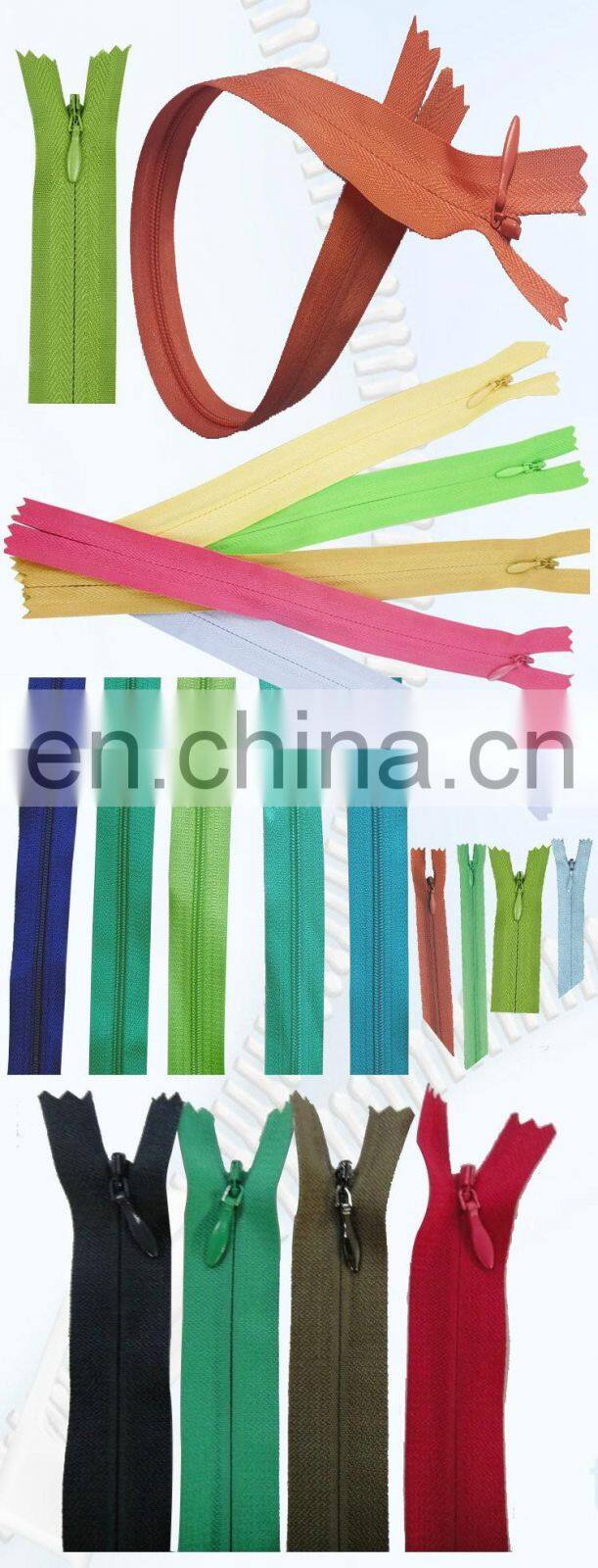 Nylon good quality lace colored invisible zipper