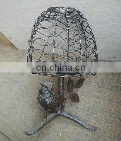metal birdcage shape candlestick decorative