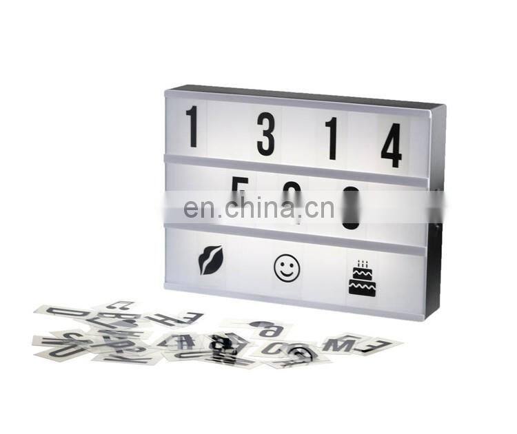 Acrylic Mini LED Light Box With Letters AA Battery Powered USB Cable