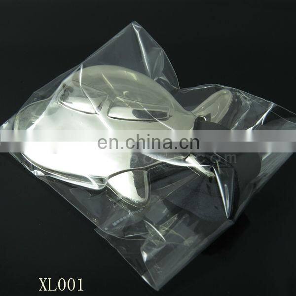 metal air plane shape travel card/ metal luggage accessory tag card