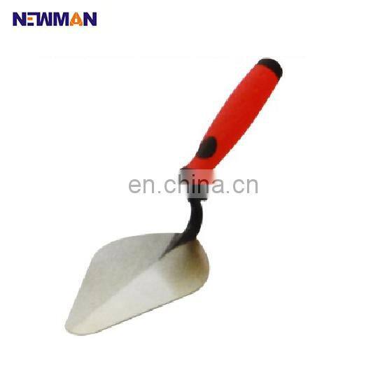 NEWMAN I1005 popular types hand bricky tools rubber handle stainless steel masonry trowel