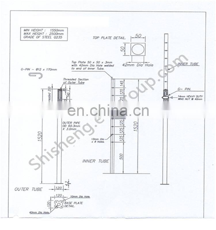 Scaffolding Construction Materials Galvanized Acro Jack/Steel Prop For building