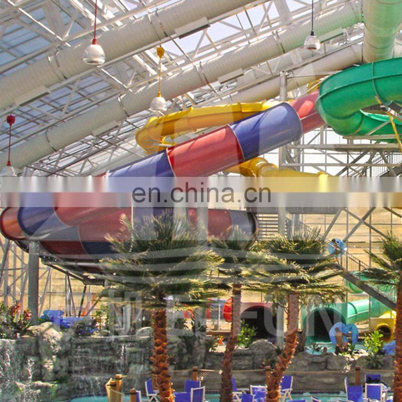 15 - 20 Meter Height Fiberglass Water Slides Two Space Bowl For Water Park