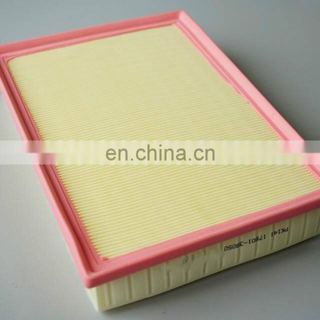 Yellow rubber paper good quality car air filter kit air filter oem17801-38050 with competitive price