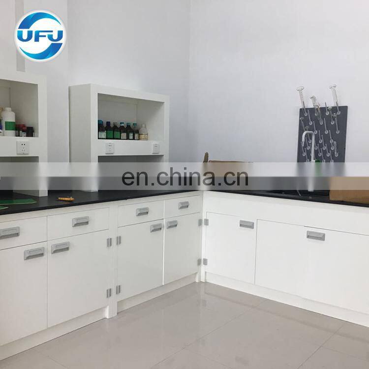 Laboratory Furniture Chemical Resistant PP Material Lab Wall Table with Sink and Faucet