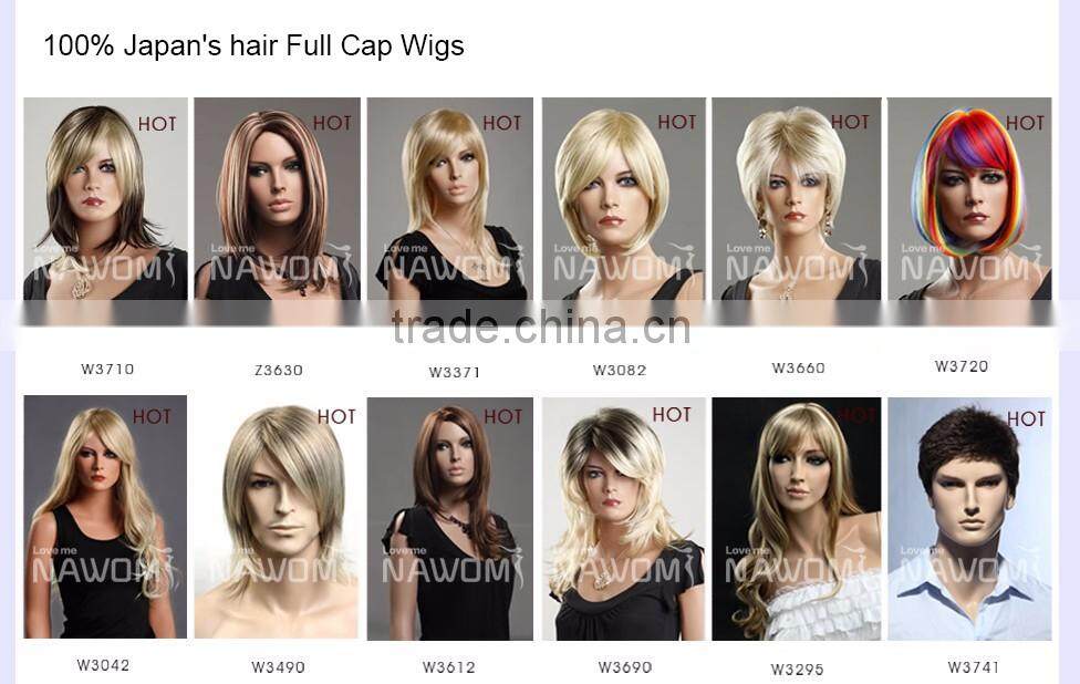 NAWOMI Wig 100% Japan's Hair Woman Wavy Blonde synthetic Wig 3612