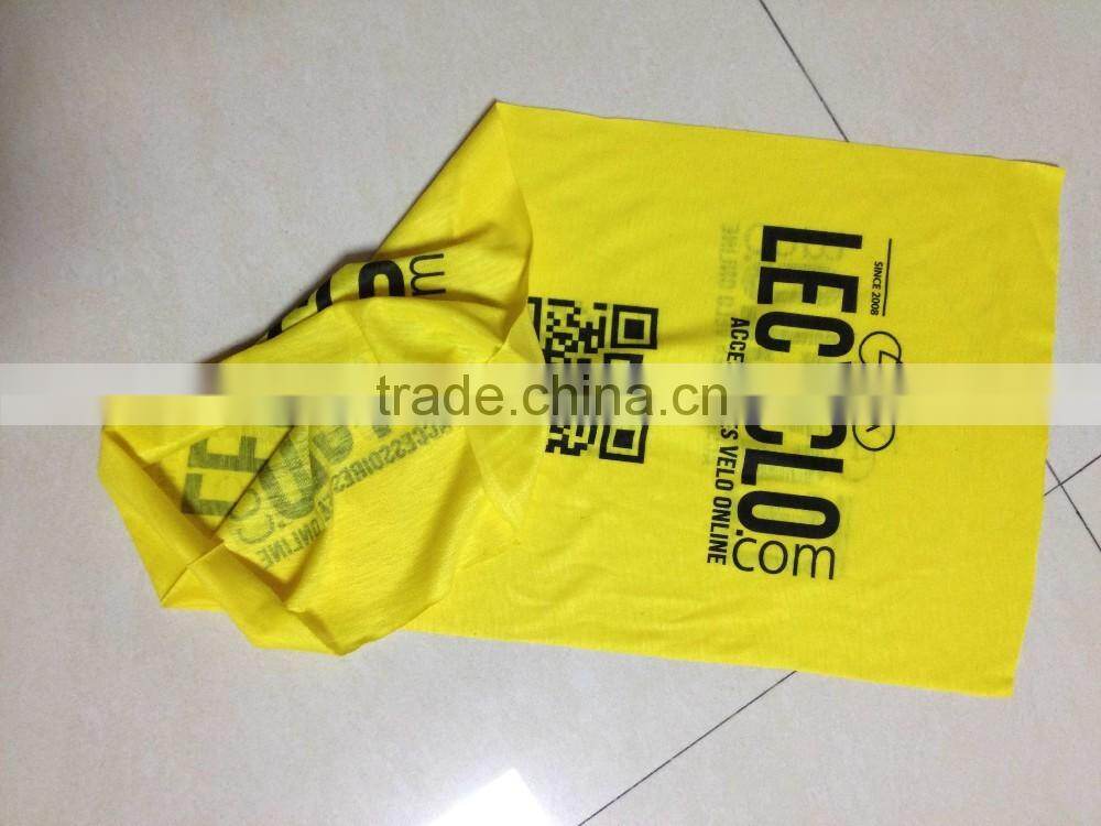 Fluorescent yellow with Black Custom Logo Bandana