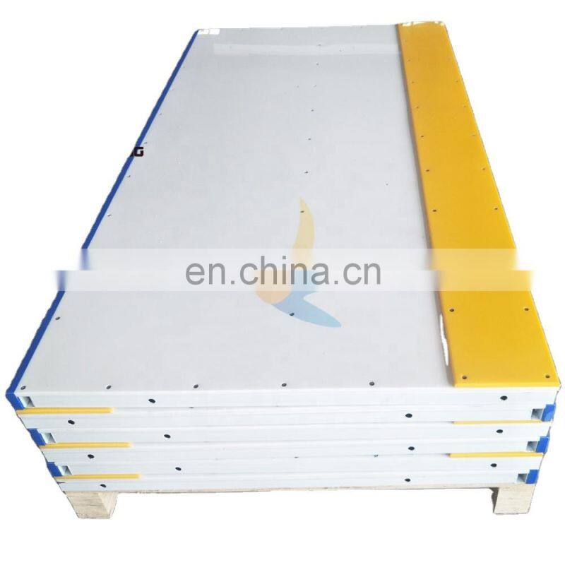 white easy to clean low maintenance hdpe polyethylene dasher board system