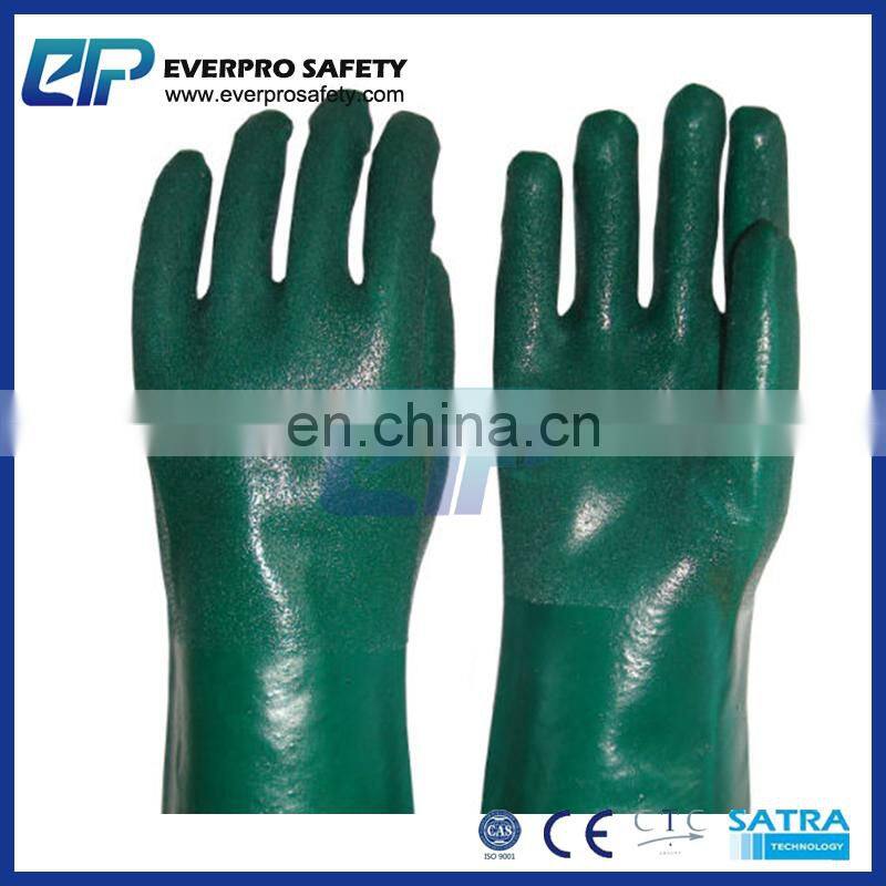 Heavy Duty PVC Winter Work Gloves with Gauntlet Cuff Liquid And Chemical Resistant