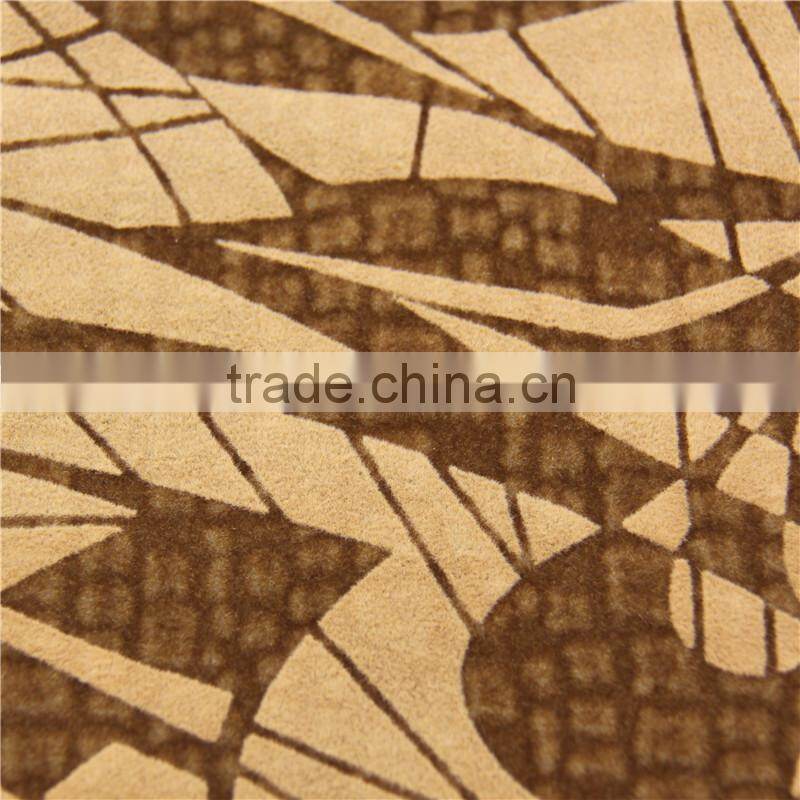 warp knitting korea velvet dyed brushed fabric with flocking