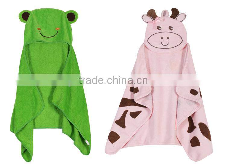 Baby Blue Coral Fleece Bathrobe/High quality 100%cotton printed baby bathrobe/Terry Baby Children Hooded Bathrobe