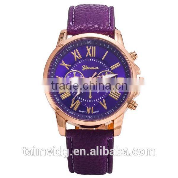 China suppliers geneva watches faux leather