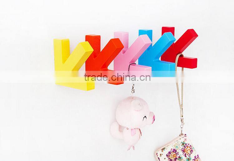 Creative Lovely Wood Hook Coat Hanger