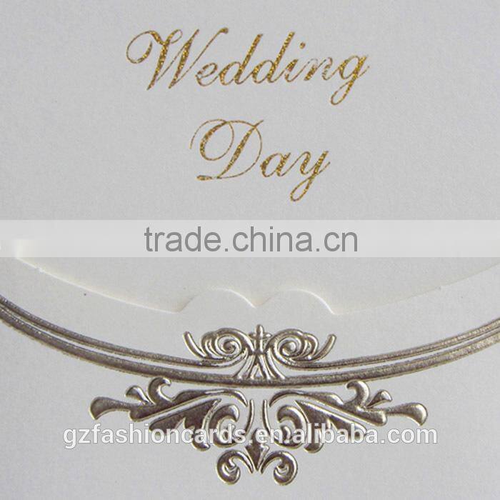 Nice Color Pocket with Envelope Embossed Marriage Invitation Card