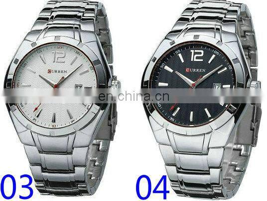 Curren Watch 8103 Fashion Brand Stainless Steel Back Water Resistant Quartz Analog Mens Watch Business Watch relogio masculino