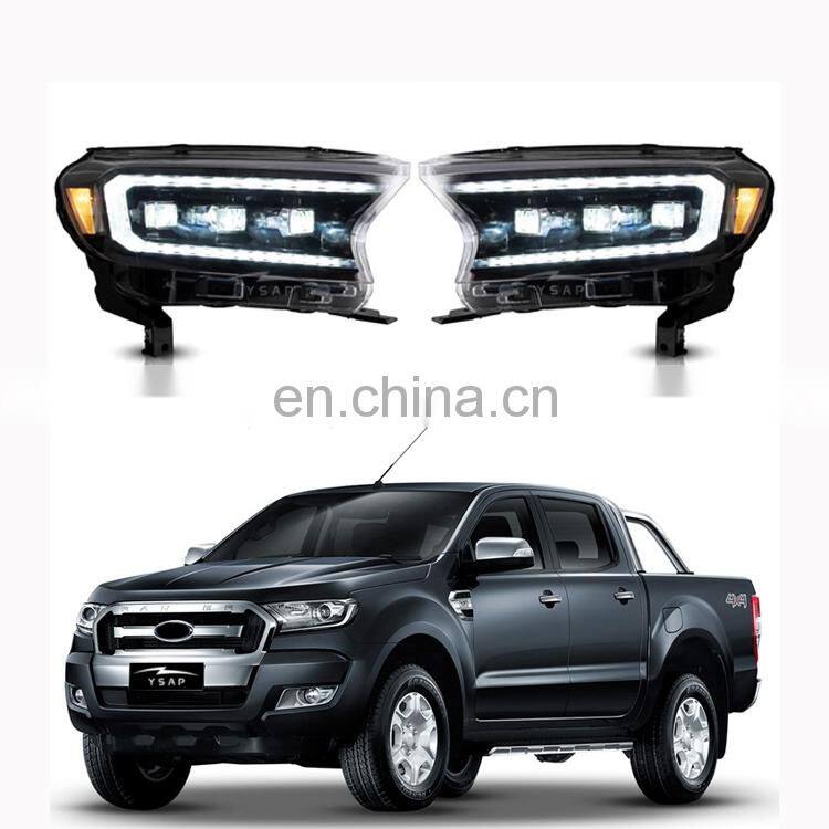 High quality factory price mustang style LED headlights front lamp head lamp for Ranger T7 T8