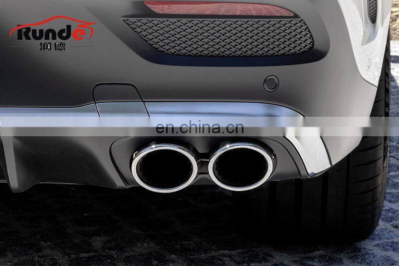 Runde PP Material Body Parts Rear Lip Exhaust For Mercedes-Benz GLE 54 400 Coupe Modified AMG Style rear lip exhaust