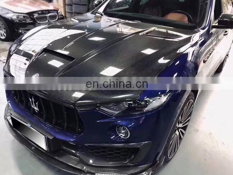 Runde Mansory Automotive Kits For Maserati Levante Real Carbon Fiber Body Kit Hood Front Rear Lip Spoiler