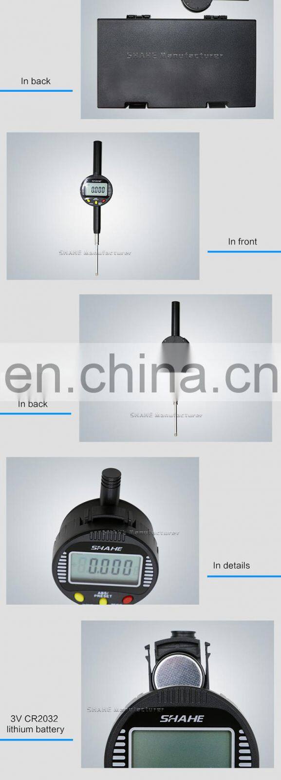 0.001 mm 0-50 mm High Accuracy Micron Digital Indicator Electronic indicator digital dial indicator