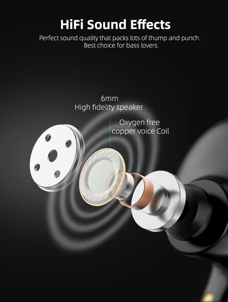 OEM True Wireless Stereo Earphone & Headphone BT 5.0 Gaming HD Sounds Earbuds Long Battery Hours