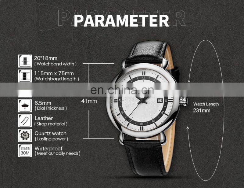 SINOBI Wrist Watch for Men 2021 S9844G Watch Sinobi Gentleman Classic Quartz Watches Motre Homme Black Handwatch