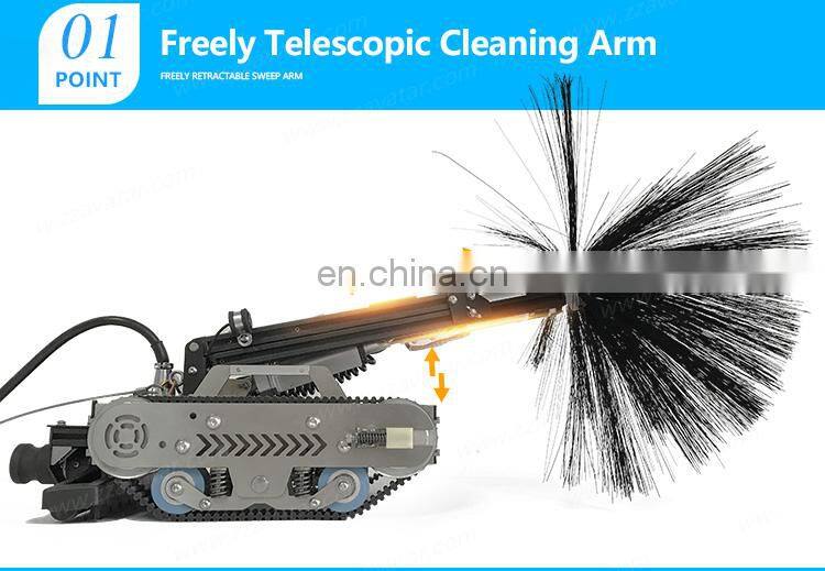 Remote control gas duct/air condition pipe washing equipment robot duct cleaning machine for sale