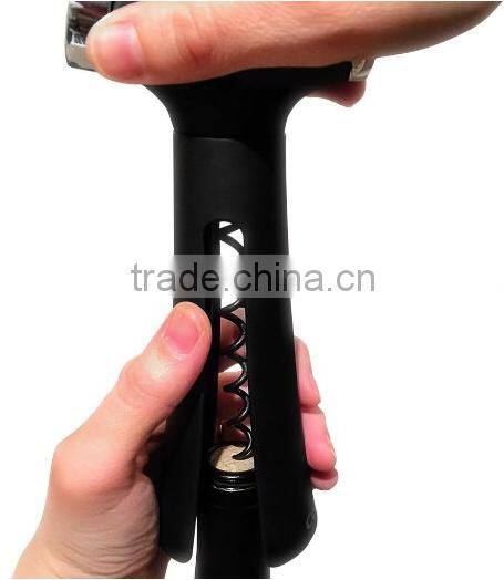 Hot sales 4 in 1 manual wine opener & pourer & stopper & foil cutter with Color Box-Purple