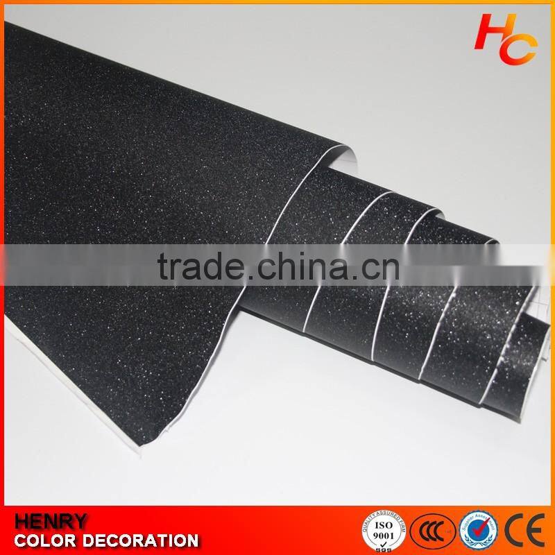 Hot selling self adhesive car wrapping vinyl roll black chrome with size 1.52*20m