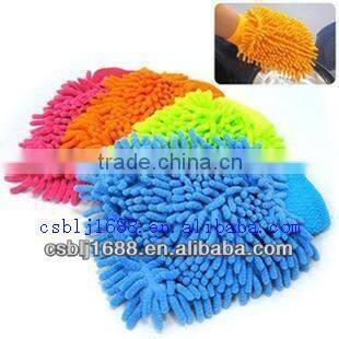 Factory Direct most worth buying microfiber small chenille car cleaning gloves & blocks