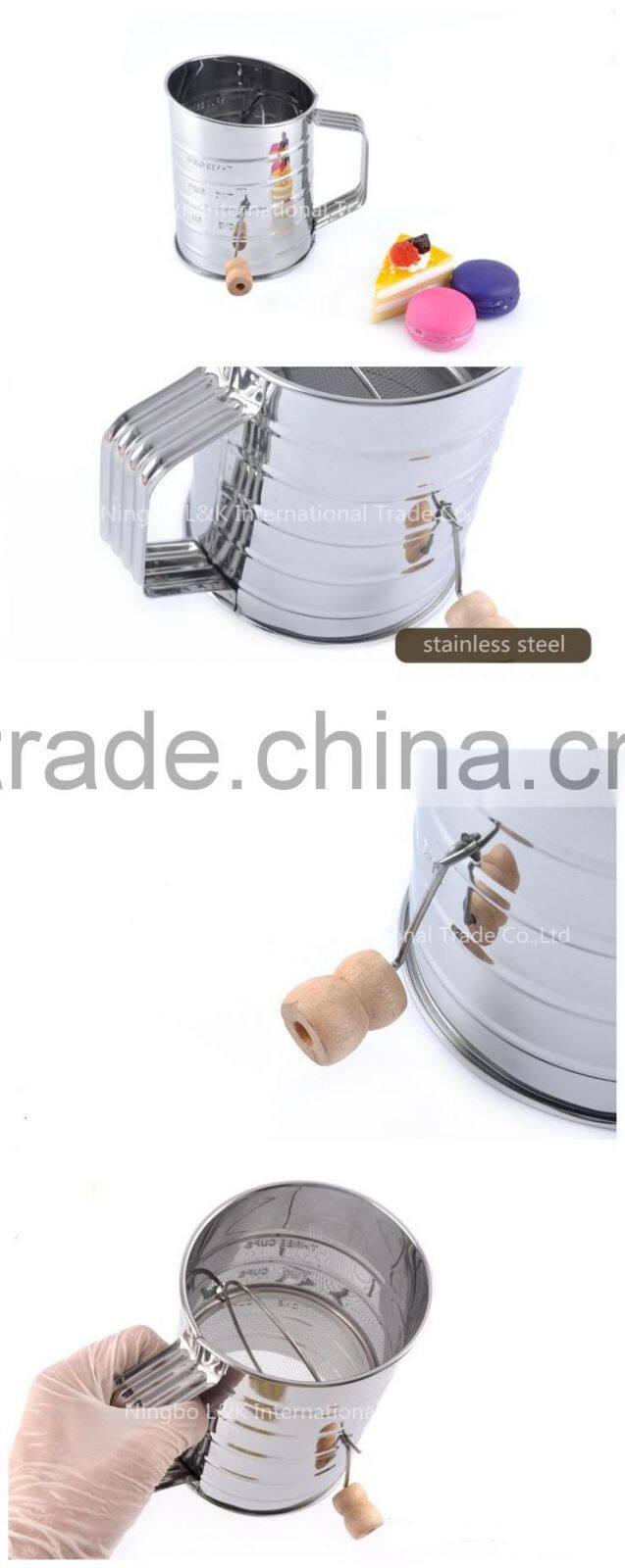 Hot sale one-handed stainless steel flour sieve flour sifter