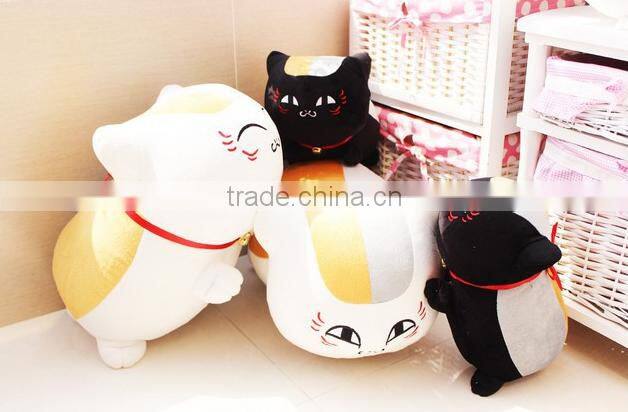 wholesale high quality low price funny cat shape plush soft stuffed pillow