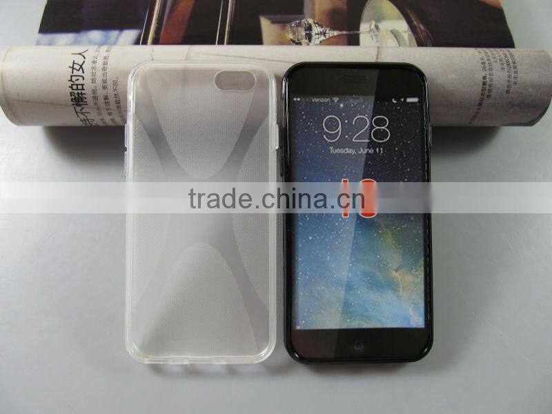 factory wholesale matte non-slip TPU X wave cellphone case shell for Apple for iphone 6 4.7