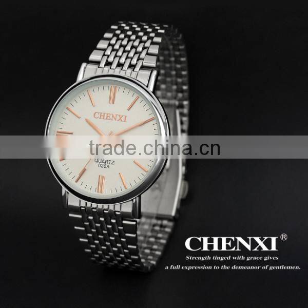 China Chenxi Branded Fashion Quartz Stainless Steel Couple Watch