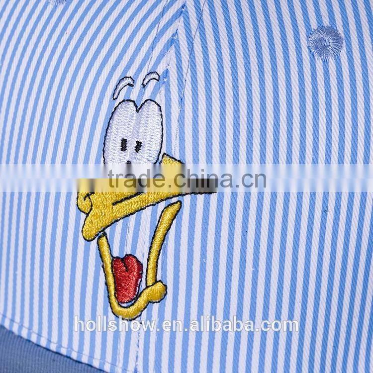 Cute Cartoon Duck Head Embroidery Male Female Plain Cheap Snapback Caps