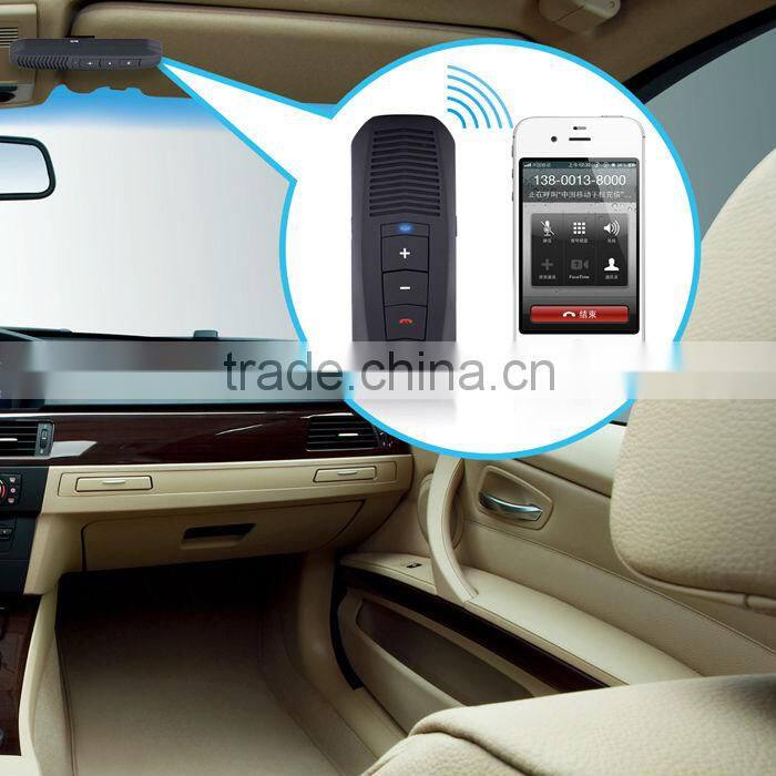 2013 Best Quality new support five lauguage change super mini handsfree bluetooth car kit v3.0