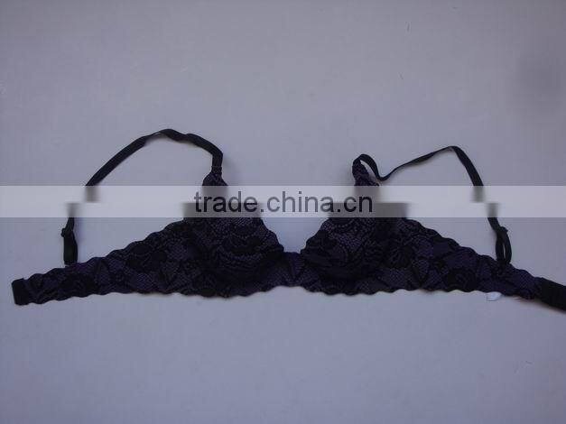 laser cut bra w/embroidery lace