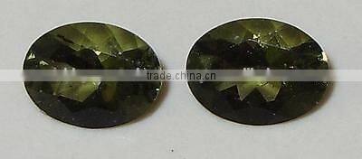 Oval Cut Moldavite Gemstones