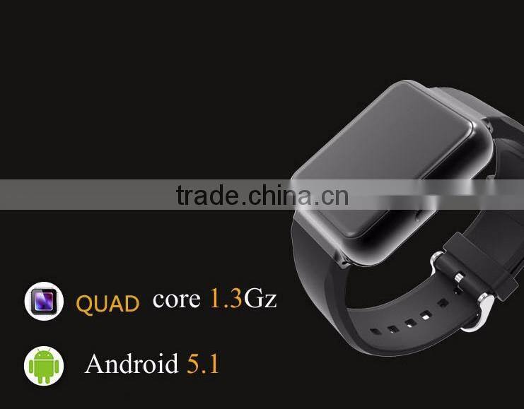 New 2016 Smart Q1 1.54 Inch 2.5D Sapphire Touch Panel MTK6580 Quad Core 3G Wifi Smart Watch