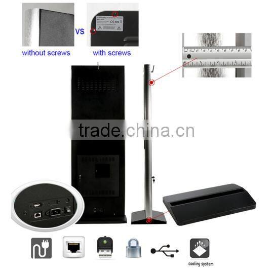 42",46'',47",50",55",65"42 inch floor standing Outdoor Advertising Player/lcd digital signage with high brightness 2000cd/m2