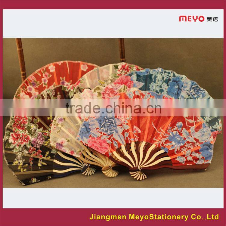 2015 Flower Fabric hand held fan for business present