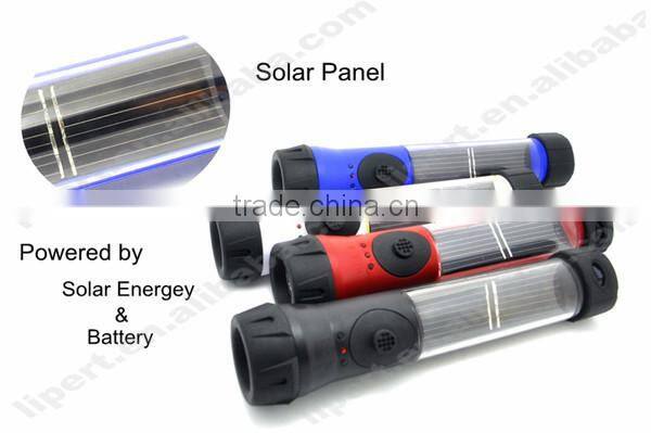 (130096) Camping Portable Waterproof Rechargeable Solar Energy Torch Light