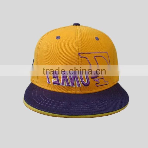 100% cotton custom embroidery cheaper hip hop flex fitted snapback cap