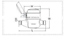 Brass RF IC card Dry-dial Smart STS prepaid water meter