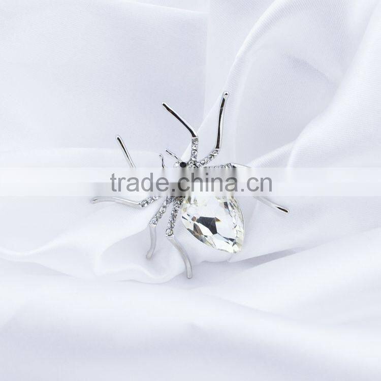 Upscale Jewelry Zircon Diamond Brooch Alloy Spider Personalized Jewelry Wholesale Clothing
