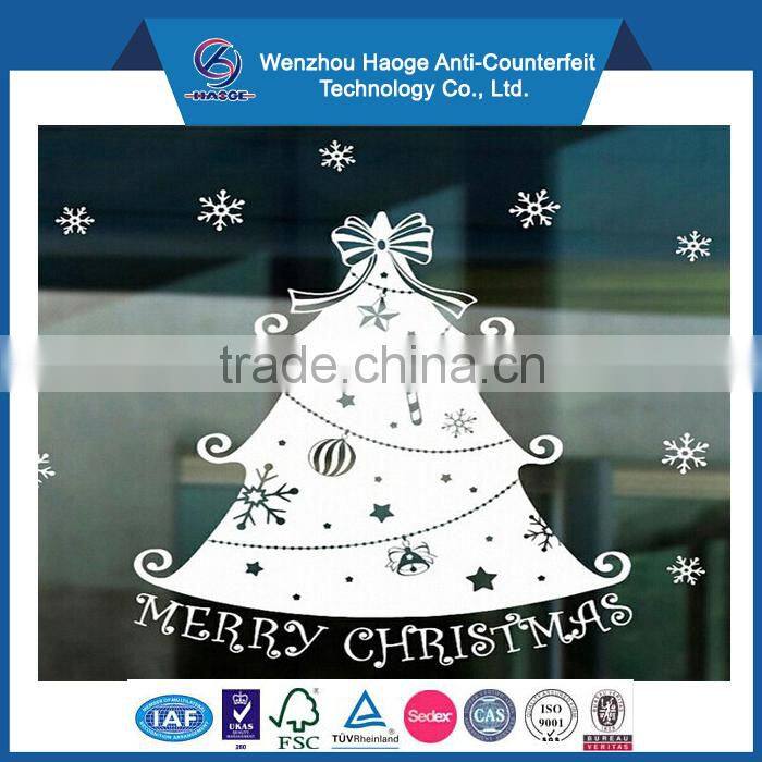Merry christmas window sticker & christmas static cling sticker