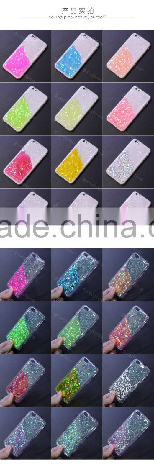 New Popular Transparent Bling Liquid Quicksand TPU Mobile Phone Covers for Lenovo a600e