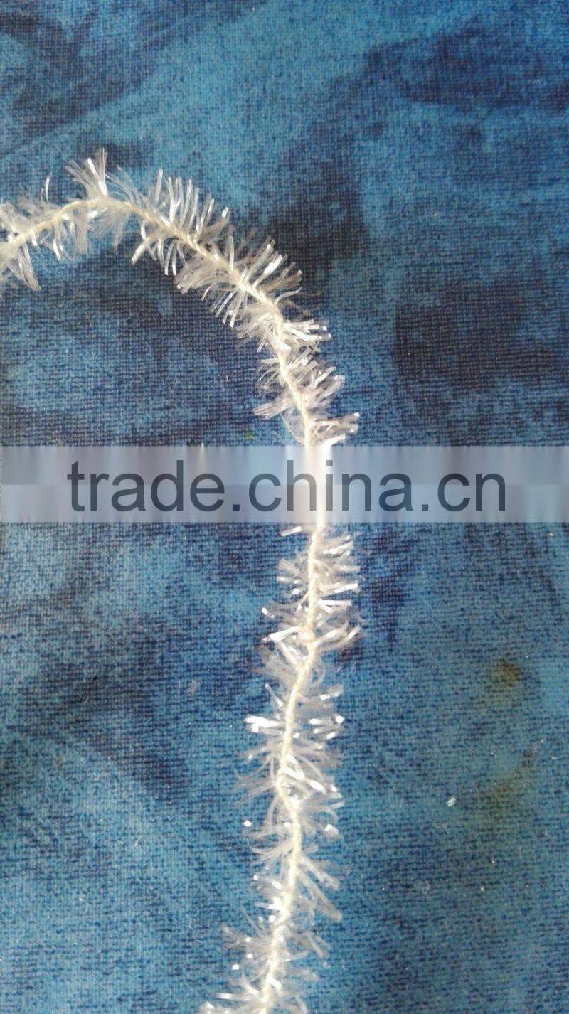 Special fancy yarn/ Shinning lurex feathers yarn polyester nylon material