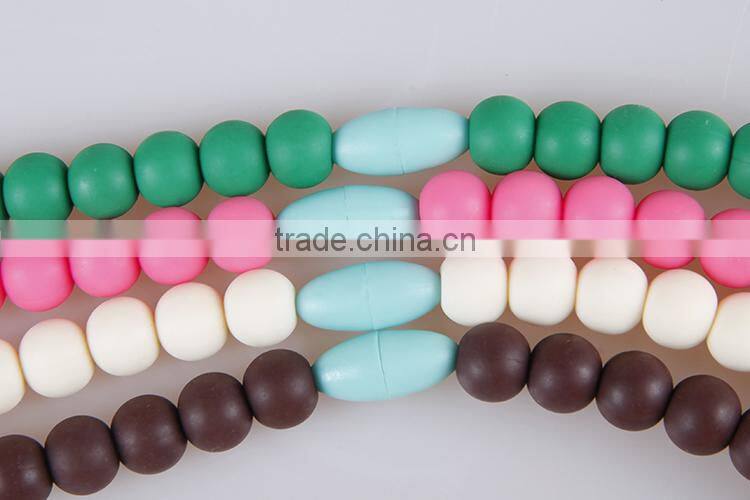 hot Popular Baby Teething Silicon Necklace Baby Jewelry Wholesale Baby Safe Silicone Mom Nursing Jewelry Necklace