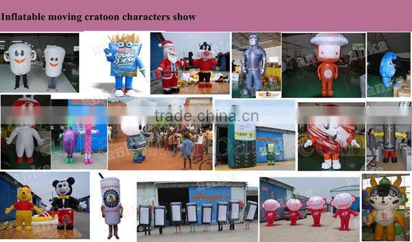 Freely walking inflatable moving santa claus cartoon characters