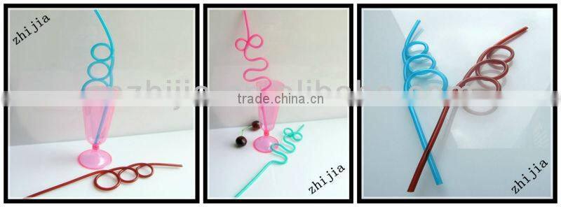 Colorful and different shaped party drinking straws